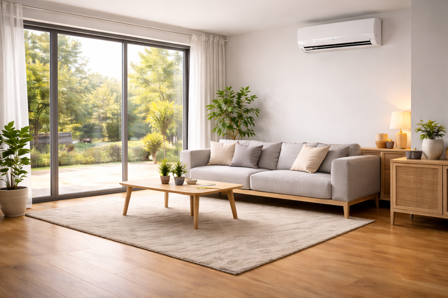 Airco in moderne woonkamer — HanVos Airco